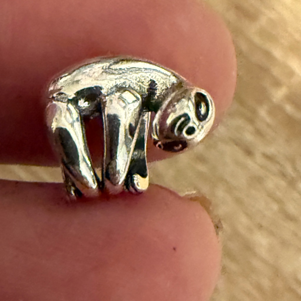 Elegant Silver Sloth Charm
